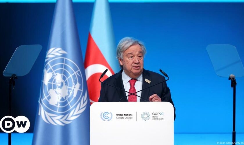 COP29: Guterres ruft "finalen Countdown" für Klimaziel aus