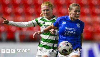 Celtic's Morgan Cross and Rangers' Katie Wilkinson