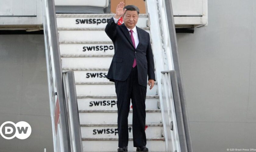 China's President Xi arrives in Brazil for G20 summit