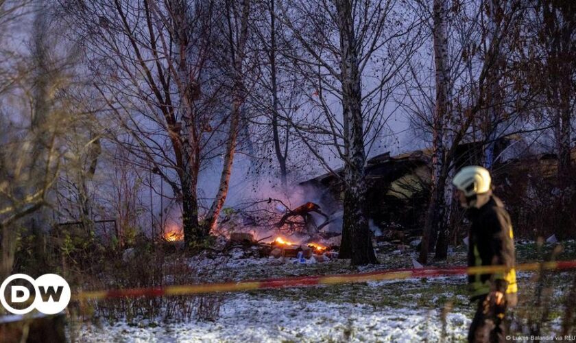 DHL cargo plane crashes near Vilnius airport in Lithuania