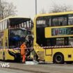 Double-decker bus crash leaves 17 people injured