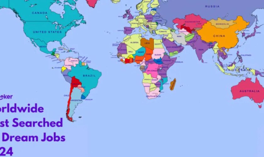 El mapa de los trabajos soñados en cada país en 2024 que revela cuál es el de España