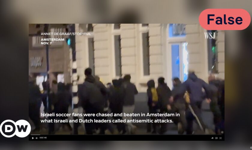 Fact check: Amsterdam video doesn't show attack on Israelis