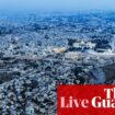 Israel claims to have intercepted projectile from Yemen as firefighters battle blazes – Middle East crisis live