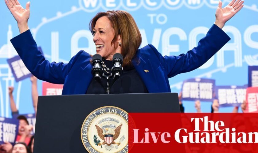 Kamala Harris and Donald Trump campaign in key swing states as electoral race heats up – US politics live