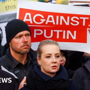 Keep protesting, says Navalny's widow at Berlin march