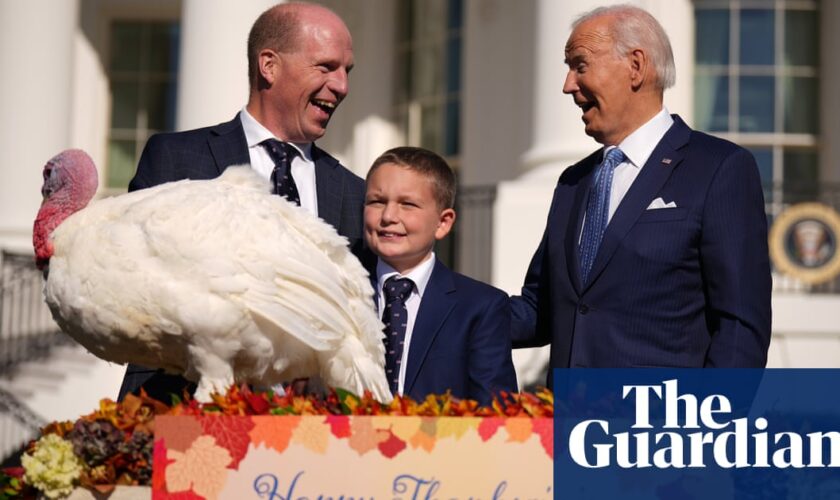 Lame duck Biden pardons Thanksgiving turkeys as the world burns