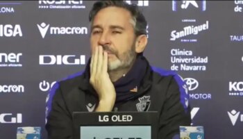 Las desgarradoras lágrimas de Vicente Moreno, entrenador de Osasuna