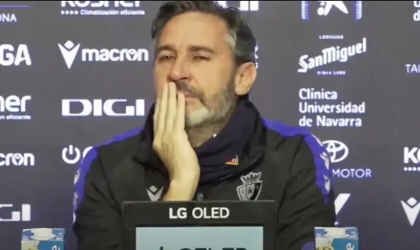 Las desgarradoras lágrimas de Vicente Moreno, entrenador de Osasuna