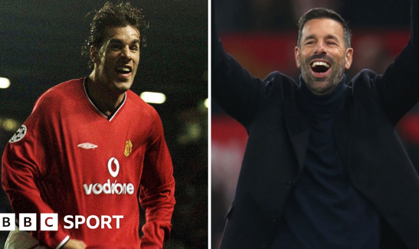 Ruud van Nistelrooy as a player and a manager for Manchester United