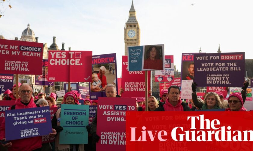 MPs split ahead of debate and vote on assisted dying bill – UK politics live