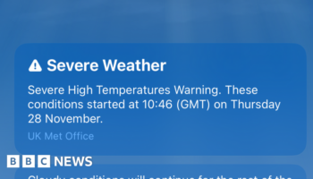 Met Office 'threat to life' hot weather alerts accidentally sent to phones