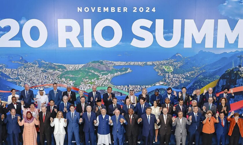 Milei, el gran ausente en la foto de familia de la cumbre del G-20