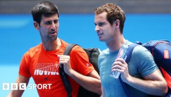 Novak Djokovic and Andy Murray at the Australian Open in 2019