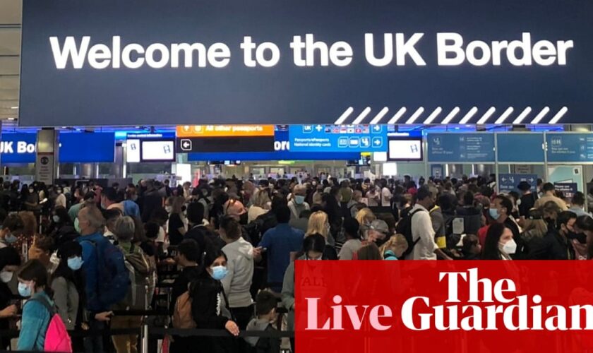 Net migration to the UK falls by 20%, official figures show, but remains high at 728,000 – UK politics live