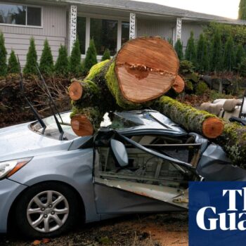 Rain and snow from bomb cyclone pummel Pacific north-west leaving two dead