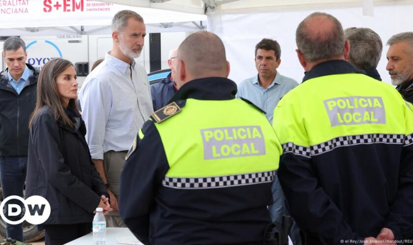 Spanish royals visit flood-ravaged Valencia region