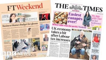 The Papers: 'Business blames budget' and 'UK economy takes hit'