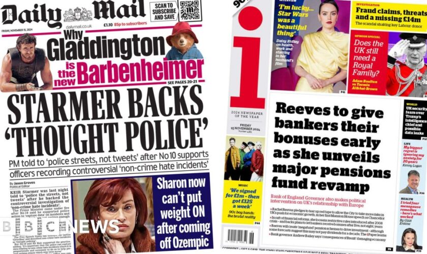 The Papers: City to get 'bonuses early' and PM 'backs thought police'