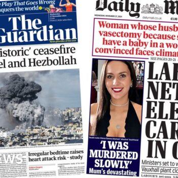 The Papers: Electric car 'chaos' and Israel-Hezbollah ceasefire