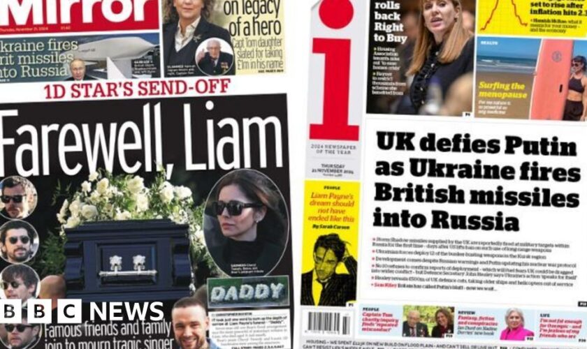 The Papers: 'Farewell Liam' and 'UK defies Putin'