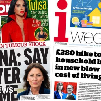 The Papers: 'Pray' for Davina and '£280 hike to bills'