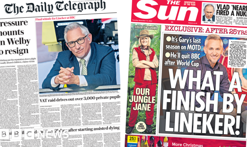 The Papers: 'Pressure mounts on Welby' and Lineker to leave MOTD