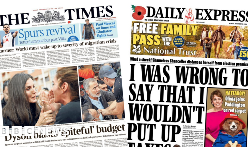 The Papers: Spanish 'flood fury' and US candidates in 'final push'