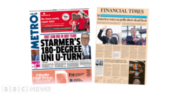 The Papers: 'Starmer's uni U-turn' and 'Polls show dead heat'