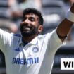 Jasprit Bumrah celebrates a wicket