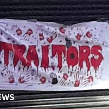 'Traitors' poster put up at Michelle O'Neill's office