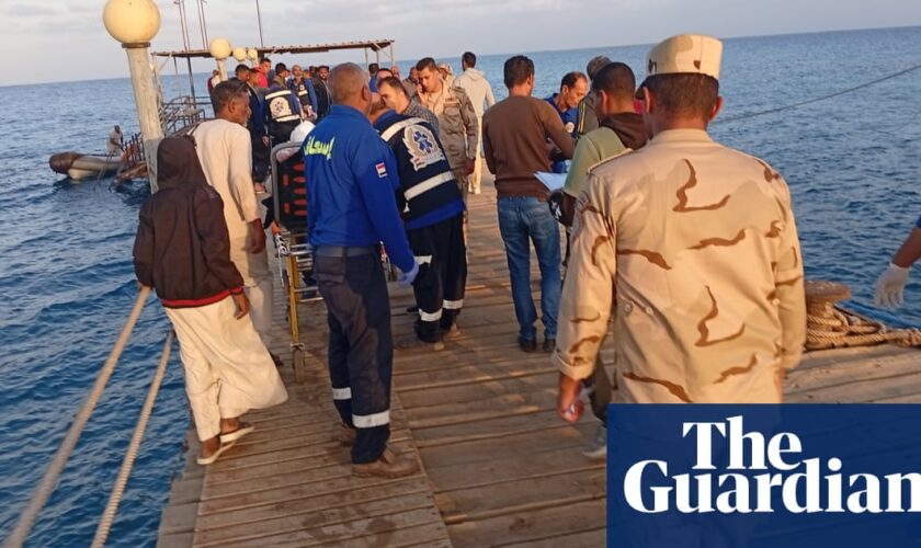 Two Britons among 16 missing after tourist boat capsizes in Red Sea