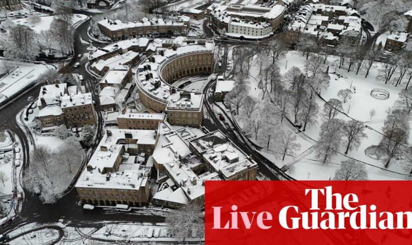 UK weather live: heavy snowfall across the country as schools closed, trains delayed and major road accidents reported