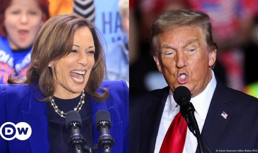 US election: Trump and Harris rally in Milwaukee