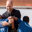 William's rugby skills tested on South African township visit