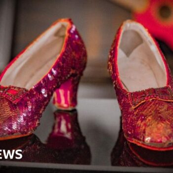 Wizard of Oz ruby slippers go on display ahead of auction