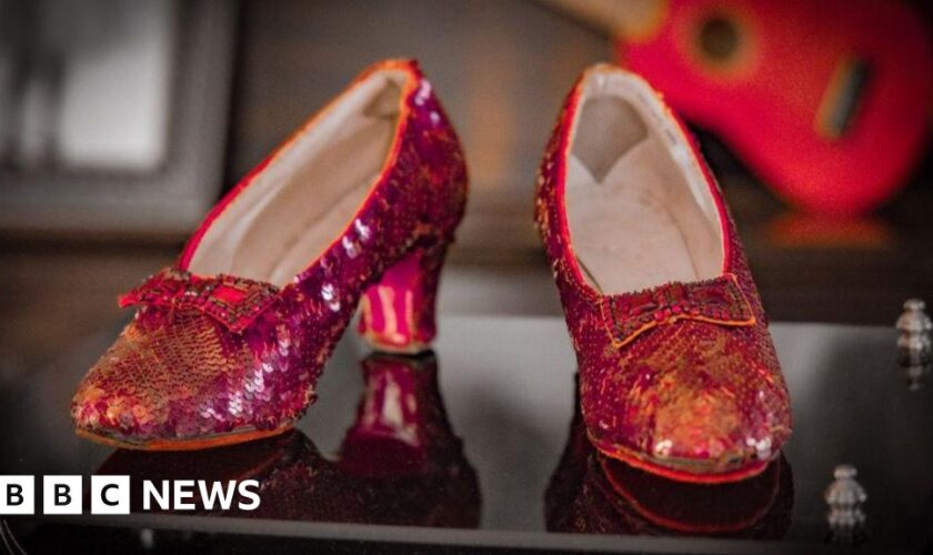 Wizard of Oz ruby slippers go on display ahead of auction