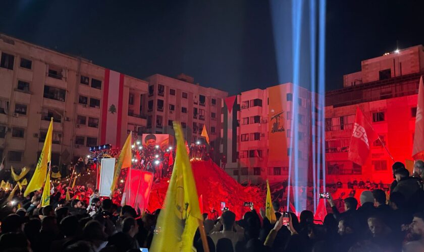 Thousands attend Hassan Nasrallah shrine