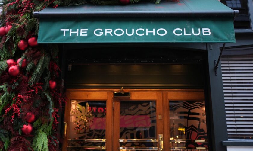 The Groucho Club in Soho, London. Pic: PA