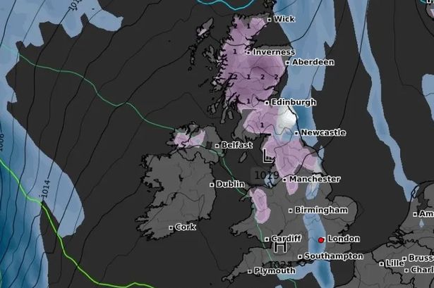 UK weather maps show exactly where and when 500-mile 'wall of snow' will blitz Britain