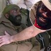 Teary-eyed Melvin Odoom is comforted by I’m A Celeb campmates Barry McGuigan and Oti Mabuse after jungle’s constant torrential rain dampens his spirits