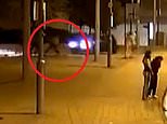 Moment Volkswagen ploughs into crowd of students after driver sparked mass brawl outside nightclub as he is jailed for two years