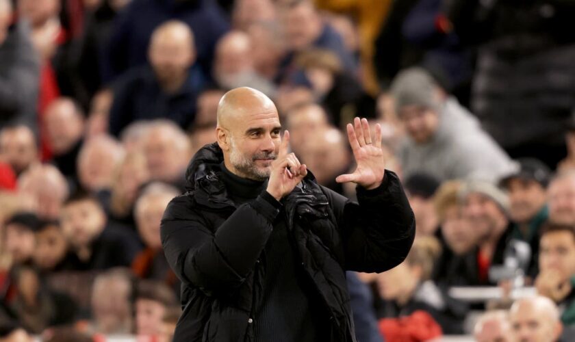 Pep Guardiola did not expect ‘sacked in the morning’ chants at Anfield