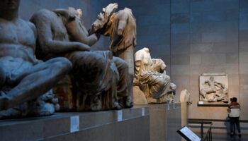 The Elgin Marbles, on display at the British Museum in London. REUTERS/Toby Melville