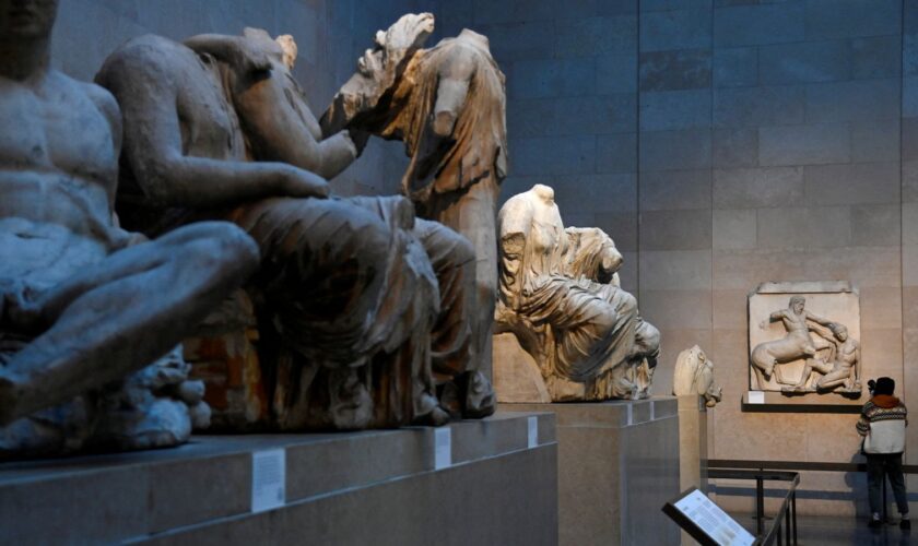 The Elgin Marbles, on display at the British Museum in London. REUTERS/Toby Melville