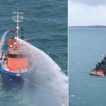 Cottesloe Beach fire: Two sailors make miracle escape as boat engulfed in huge inferno