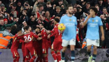 Liverpool v Manchester City LIVE: Result and reaction after leaders pile more misery on Pep Guardiola’s side