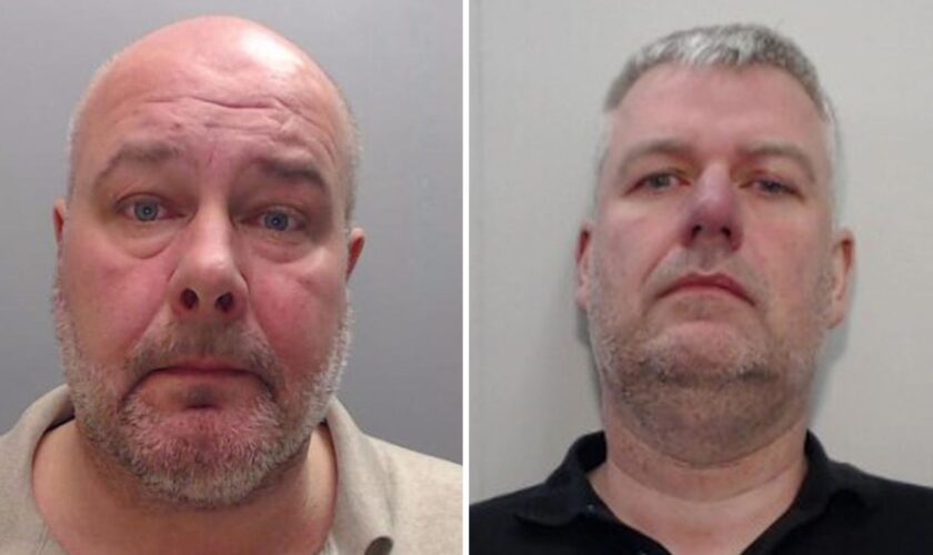 Gang ringleader Paul Green, left, with right-hand man Steven Martin. Pic: National Crime Agency/PA