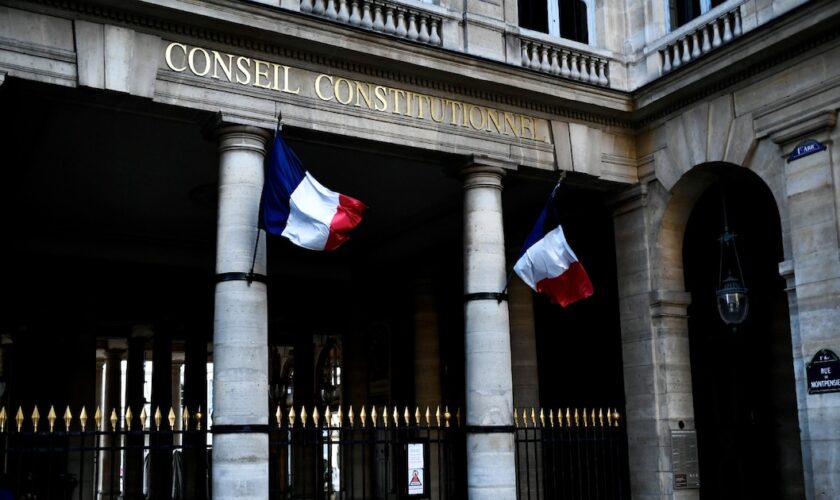 L'entrée du Conseil Constitutionnel à Paris, le 22 janvier 2024