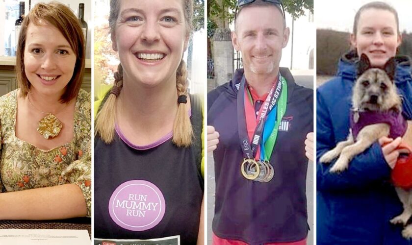 (L-R) Nicola Wheatley, Andrea Powell, Paul O'Dwyer and Morgan Rogers. Pics: Family handouts (via Dyfed-Powys Police)